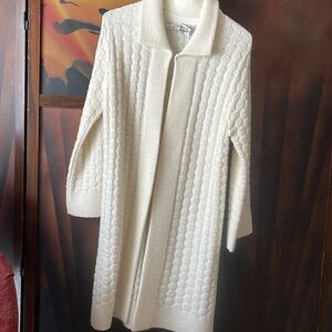 Vintage sweater coat off white 1970s